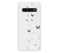Coque en silicone renforcé imprimée compatible Samsung Galaxy S10 Butterfly