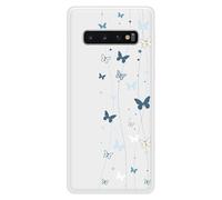 Coque en silicone renforcé imprimée compatible Samsung Galaxy S10 Plus Butterfly