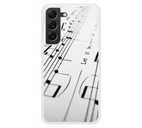 Coque en silicone renforcé imprimée compatible Samsung Galaxy S22 Plus Partition de musique