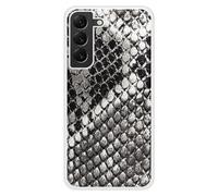 Coque en silicone renforcé imprimée compatible Samsung Galaxy S22 Plus Texture Python