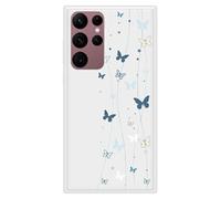 Coque en silicone renforcé imprimée compatible Samsung Galaxy S22 Ultra Butterfly