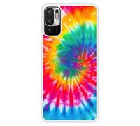 Coque en silicone renforcé imprimée compatible Xiaomi Redmi Note 10 5G Tie Dye Spirale