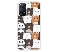 Coque en silicone renforcé imprimée compatible Xiaomi Redmi Note 11 Pro Redmi Note 11 5G Réunion de Nounours