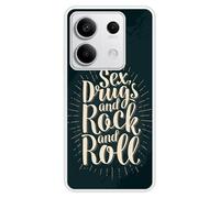 Coque en silicone renforcé imprimée compatible Xiaomi Redmi Note 13 5G Sex and rock and roll