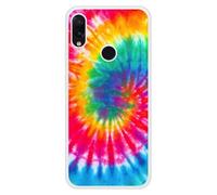 Coque en silicone renforcé imprimée compatible Xiaomi Redmi Note 7 Redmi Note 7 Pro Tie Dye Spirale
