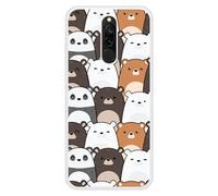 Coque en silicone renforcé imprimée compatible Xiaomi Redmi Note 8 Réunion de Nounours