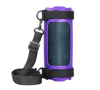 Coque en silicone résistante aux chutes avec sangle de fixation pour vélo pour JBL Flip 7, housse de protection étanche conçue pour les aventures en plein air (violet)