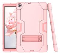 Coque en Silicone Rigide Hybride à Trois Couches pour Samsung Tab A7 10.4 T505/T500/T507/T505N (2020) avec béquille - Résistante aux Chocs - pour Tablette - Or Rose