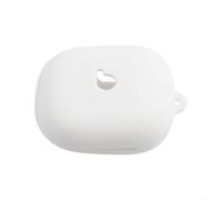 Coque en silicone robuste pour Beats Powerbeats Pro 2 offrant une résistance aux chocs et un mousqueton pour un transport facile (blanc)