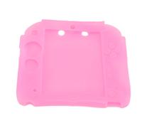 Coque en silicone rose pour 2DS avec protecteurs d'écran