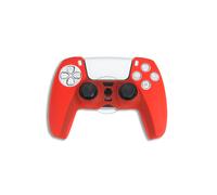 Coque en silicone rouge plus fine pour manette PS5, grand port de charge pour PlayStation 5 DualSense