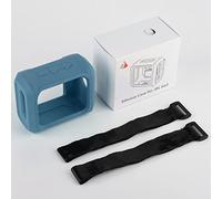 Coque en silicone + sangle de support de vélo pour JBL Go 3, coque de protection pour haut-parleur Bluetooth portable, accessoires de manchon de protection (Bleu)