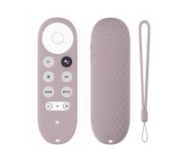 Coque en silicone souple antidérapante pour télécommande Chromecast. coque de protection pour télécommande vocale Google TV 2020--Gris clair