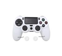 Coque en silicone souple blanche pour manette Sony PlayStation Dualshock 4 PS4 DS4 Pro Slim + 2 pouces