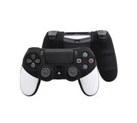 Coque en silicone souple noir et blanc pour manette Sony PlayStation Dualshock 4 PS4 DS4 Pro Slim