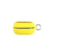 Coque en silicone souple pour écouteurs sans fil JBL LIVE BUDS 4, housse de protection ultra fine, anti-rayures, anti-perte avec boucle ronde pour écouteurs Live Buds 4 (jaune)