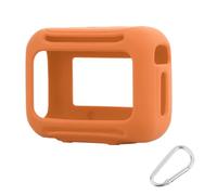 Coque en silicone souple pour JBL Go 5 - Résistante aux chocs - Protection intégrale à 360° - Sans couture - Ultra fine - Facile à nettoyer - Lavable - Découpes précises pour le chargement (orange)