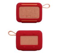 Coque en silicone souple pour JBL Go 5 - Résistante aux chocs - Protection intégrale à 360° - Sans couture - Ultra fine - Facile à nettoyer - Lavable - Découpes précises pour le chargement (rouge)