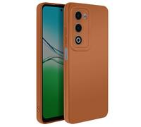 Coque en Silicone Souple pour Oppo A5 avec Renfort Caméra Marron