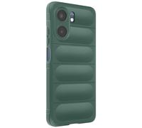 Coque en Silicone Souple pour Oppo A5x avec Renfort Caméra Vert