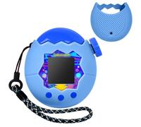 Coque en silicone souple pour Tamagotchi Paradise - Housse de protection pour machine de jeu virtuelle avec cordon amovible et support anti-chute - Bleu