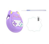 Coque en silicone souple pour Tamagotchi Paradise, protection complète à 360 degrés, antidérapante, antichoc, avec film protecteur d'écran transparent en TPU et cordon de couleur unie