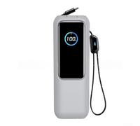 Coque en silicone sur mesure pour Anker Zolo Power Bank - Coque absorbant les chocs avec découpes précises pour un usage quotidien (gris)
