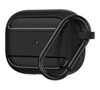 Coque en silicone texture en fibre de carbone noir pour votre Apple AirPods Pro G