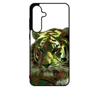 Coque En Silicone Tigre S24 Fe Du Bengal Sauvage Case Vert Pop Art Tigresse Fauve Smartphone Animal Telephone Design Pour Samsung Galaxy