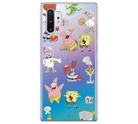Coque en silicone TPU souple transparente pour Samsung Galaxy Note 10 Plus - Note 10 Pro - Motif Bob l'éponge