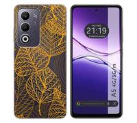 Coque en silicone transparente pour OPPO A5m / A5 4G / 5G motif feuilles dessins
