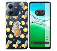 Coque en silicone transparente pour OPPO A5x motif ananas dessins
