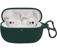 Coque en Silicone Ultra Mince pour Honor Earbuds 3 Pro TWS - Étui Portable Antichoc avec Mousqueton Métallique, Protection Anti-Poussière et Résistant à l'Eau (Vert)