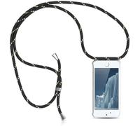 Coque En Silicone Universelle Avec Lanière Tour De Cou 150 Cm ¿ Compatible Iphone/Samsung/Huawei ¿ Cordon Fait Main À Berlin ¿ Transparent / Noir Doré