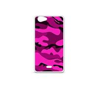 Coque en silicone Wiko Rainbow Jam - Camouflage rose