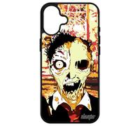 Coque en silicone zombie pour iPhone 16+ Plus apocalypse solide case Orange terrifiant horreur revenant 4G gore immeuble halloween Apple
