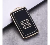 Coque en TPU pour Koleos pour Kadjar 2016 2019 Couverture complète pour 4 touches de bouton avec design absorbant les chocs (Noir)