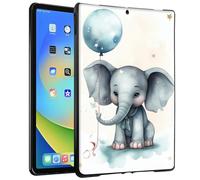 Coque en TPU pour liseuse Kindle 10ème génération 6" édition 2019 et Kindle Signature Edition - Coque de protection fine antichoc avec motif éléphants ballons