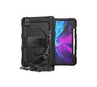Coque en TPU + Silicone avec sangle de maintien intégrée béquille pivotante à 360° et bandoulière noir pour votre Apple iPad Pro 12.9 pouces (2020)