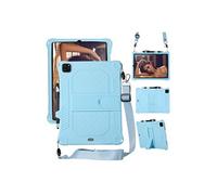 Coque en TPU + Silicone preuve de choc avec béquille et bandoulière bleu clair pour votre Apple iPad Pro 11 pouces (2020)