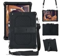 Coque en TPU + Silicone preuve de choc avec béquille et bandoulière noir pour votre Apple iPad 10.2 (2019)/iPad Air 10.5 pouces (2019)