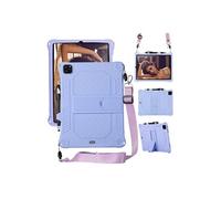 Coque en TPU + Silicone preuve de choc avec béquille et bandoulière violet pour votre Apple iPad Pro 11 pouces (2020)