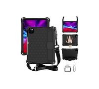 Coque en TPU texture nid d'abeille ev avec bandoulière tout noir pour votre Apple iPad Pro 11 pouces (2020)/(2018) Noir G