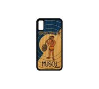 Coque en vrai bois iPhone X silicone j'peux pas j'ai muscu case dessin 4G