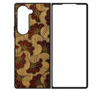 Coque En Vrai Bois Pour Z Fold 6 Silicone Wax Afrique Telephone Imprimé Artisanat Motif Smartphone Ethnique Africain Samsung Galaxy
