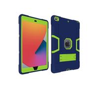 Avizar Coque enfant pour iPad 9/8/7 (2021/2020/2019) Bleu vert avec support