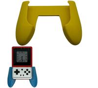 Coque ergonomique pour console de jeu portable Anbernic RG ROTATE avec poignée imprimée 3D - Jaune