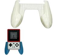 Coque ergonomique pour console de jeu portable Anbernic RG ROTATE avec poignée imprimée en 3D - Blanc translucide