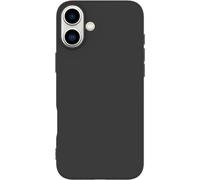 Coque eSTUFF INFINITE VIENNA noire pour iPhone 16. Matière : TPU 100 % recyclé,