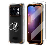 Coque et 1Pcs Verre trempé et 1*Anneau, Coque Protection Compatible with Hotwav Cyber 13 Pro Coque de Protection Compatible with Hotwav Cyber 13 Pro étui Housse Etui Protection et protège écran